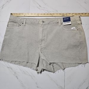 OLD NAVY High Waisted OG straight Jean Cut Off Shorts 3" inseam- size 22. NWT